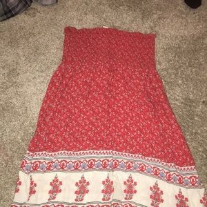 Short strapless sundress